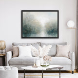 Shop Still Morning Canvas Art Print-Abstract, Green, Horizontal, Rectangle, View All, WA-framed wall decor artwork