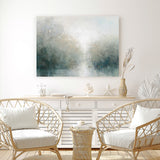 Shop Still Morning Canvas Art Print-Abstract, Green, Horizontal, Rectangle, View All, WA-framed wall decor artwork