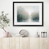 Shop Still Morning Art Print-Abstract, Green, Horizontal, Rectangle, View All, WA-framed painted poster wall decor artwork