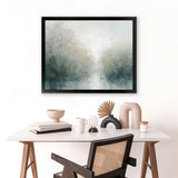 Shop Still Morning Art Print-Abstract, Green, Horizontal, Rectangle, View All, WA-framed painted poster wall decor artwork