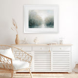 Shop Still Morning Art Print-Abstract, Green, Horizontal, Rectangle, View All, WA-framed painted poster wall decor artwork