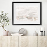 Shop Soft Hues Neutral Crop Art Print-Abstract, Horizontal, Neutrals, Rectangle, View All, WA-framed painted poster wall decor artwork
