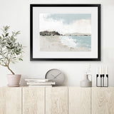 Shop Calm Water Neutral Art Print-Abstract, Horizontal, Landscape, Neutrals, Rectangle, View All, WA-framed painted poster wall decor artwork