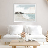 Shop Calm Water Neutral Art Print-Abstract, Horizontal, Landscape, Neutrals, Rectangle, View All, WA-framed painted poster wall decor artwork