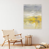 Shop Light After the Rain I Canvas Art Print-Abstract, Grey, Portrait, Rectangle, View All, WA, Yellow-framed wall decor artwork