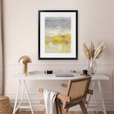 Shop Light After the Rain I Art Print-Abstract, Grey, Portrait, Rectangle, View All, WA, Yellow-framed painted poster wall decor artwork