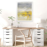 Shop Light After the Rain I Art Print-Abstract, Grey, Portrait, Rectangle, View All, WA, Yellow-framed painted poster wall decor artwork