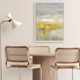 Shop Light After the Rain II Canvas Art Print-Abstract, Grey, Portrait, Rectangle, View All, WA, Yellow-framed wall decor artwork