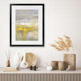 Shop Light After the Rain II Art Print-Abstract, Grey, Portrait, Rectangle, View All, WA, Yellow-framed painted poster wall decor artwork