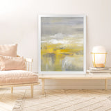 Shop Light After the Rain II Art Print-Abstract, Grey, Portrait, Rectangle, View All, WA, Yellow-framed painted poster wall decor artwork