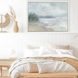 Shop Bay Fog Canvas Art Print-Abstract, Horizontal, Landscape, Neutrals, Rectangle, View All, WA-framed wall decor artwork