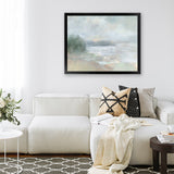 Shop Bay Fog Art Print-Abstract, Horizontal, Landscape, Neutrals, Rectangle, View All, WA-framed painted poster wall decor artwork