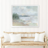 Shop Bay Fog Art Print-Abstract, Horizontal, Landscape, Neutrals, Rectangle, View All, WA-framed painted poster wall decor artwork