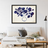 Shop Modern Blue I Canvas Art Print-Blue, Florals, Horizontal, Rectangle, View All, WA-framed wall decor artwork