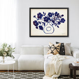 Shop Modern Blue II Canvas Art Print-Blue, Florals, Horizontal, Rectangle, View All, WA-framed wall decor artwork