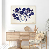 Shop Modern Blue II Canvas Art Print-Blue, Florals, Horizontal, Rectangle, View All, WA-framed wall decor artwork