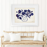 Shop Modern Blue II Art Print-Blue, Florals, Horizontal, Rectangle, View All, WA-framed painted poster wall decor artwork