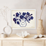 Shop Modern Blue II Art Print-Blue, Florals, Horizontal, Rectangle, View All, WA-framed painted poster wall decor artwork