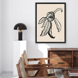 Shop Ink Sketch Flower Canvas Art Print-Black, Botanicals, Portrait, Rectangle, View All, WA-framed wall decor artwork