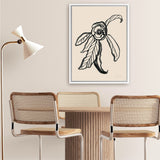 Shop Ink Sketch Flower Canvas Art Print-Black, Botanicals, Portrait, Rectangle, View All, WA-framed wall decor artwork