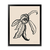 Shop Ink Sketch Flower Art Print-Black, Botanicals, Portrait, Rectangle, View All, WA-framed painted poster wall decor artwork