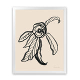 Shop Ink Sketch Flower Art Print-Black, Botanicals, Portrait, Rectangle, View All, WA-framed painted poster wall decor artwork