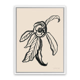 Shop Ink Sketch Flower Canvas Art Print-Black, Botanicals, Portrait, Rectangle, View All, WA-framed wall decor artwork