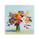 Shop August Blooms (Square) Canvas Art Print-Florals, Green, Orange, Square, View All, WA-framed wall decor artwork