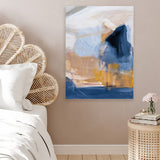 Shop Riverbank Crop Canvas Art Print-Abstract, Blue, Portrait, Rectangle, View All, WA-framed wall decor artwork