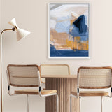 Shop Riverbank Crop Canvas Art Print-Abstract, Blue, Portrait, Rectangle, View All, WA-framed wall decor artwork