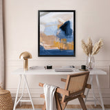 Shop Riverbank Crop Art Print-Abstract, Blue, Portrait, Rectangle, View All, WA-framed painted poster wall decor artwork