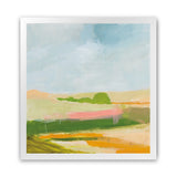 Shop Spring Green (Square) Art Print-Abstract, Green, Square, View All, WA, Yellow-framed painted poster wall decor artwork