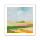 Shop Spring Green (Square) Art Print-Abstract, Green, Square, View All, WA, Yellow-framed painted poster wall decor artwork