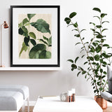 Shop Tropical Study II Linen Art Print-Botanicals, Green, Portrait, Rectangle, View All, WA-framed painted poster wall decor artwork