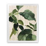 Shop Tropical Study II Linen Art Print-Botanicals, Green, Portrait, Rectangle, View All, WA-framed painted poster wall decor artwork