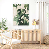 Shop Tropical Study IV Linen Canvas Art Print-Botanicals, Green, Portrait, Rectangle, View All, WA-framed wall decor artwork