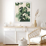 Shop Tropical Study IV Linen Art Print-Botanicals, Green, Portrait, Rectangle, View All, WA-framed painted poster wall decor artwork