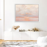 Shop Glint on the Horizon Canvas Art Print-Abstract, Horizontal, Pink, Rectangle, View All, WA-framed wall decor artwork