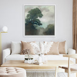 Shop Shape of the Valley (Square) Canvas Art Print-Abstract, Green, Square, View All, WA-framed wall decor artwork