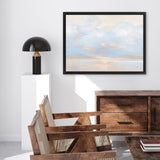 Shop Glint on the Horizon Blue Canvas Art Print-Abstract, Horizontal, Neutrals, Rectangle, View All, WA-framed wall decor artwork