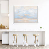 Shop Glint on the Horizon Blue Canvas Art Print-Abstract, Horizontal, Neutrals, Rectangle, View All, WA-framed wall decor artwork