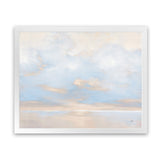 Shop Glint on the Horizon Blue Art Print-Abstract, Horizontal, Neutrals, Rectangle, View All, WA-framed painted poster wall decor artwork