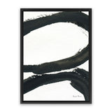 Shop Inky I Canvas Art Print-Abstract, Black, Portrait, Rectangle, View All, WA, White-framed wall decor artwork