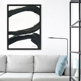 Shop Inky I Canvas Art Print-Abstract, Black, Portrait, Rectangle, View All, WA, White-framed wall decor artwork