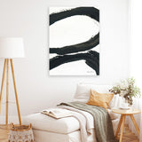 Shop Inky I Canvas Art Print-Abstract, Black, Portrait, Rectangle, View All, WA, White-framed wall decor artwork