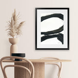 Shop Inky I Art Print-Abstract, Black, Portrait, Rectangle, View All, WA, White-framed painted poster wall decor artwork