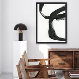 Shop Inky IV Canvas Art Print-Abstract, Black, Portrait, Rectangle, View All, WA, White-framed wall decor artwork