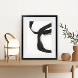 Shop Inky IV Art Print-Abstract, Black, Portrait, Rectangle, View All, WA, White-framed painted poster wall decor artwork