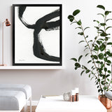 Shop Inky IV Art Print-Abstract, Black, Portrait, Rectangle, View All, WA, White-framed painted poster wall decor artwork