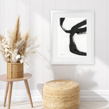 Shop Inky IV Art Print-Abstract, Black, Portrait, Rectangle, View All, WA, White-framed painted poster wall decor artwork